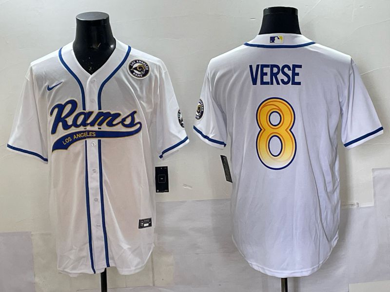 Men 2025 Los Angeles Rams #8 Verse white Joint Name Nike Limited NFL Jersey style 005->los angeles rams->NFL Jersey